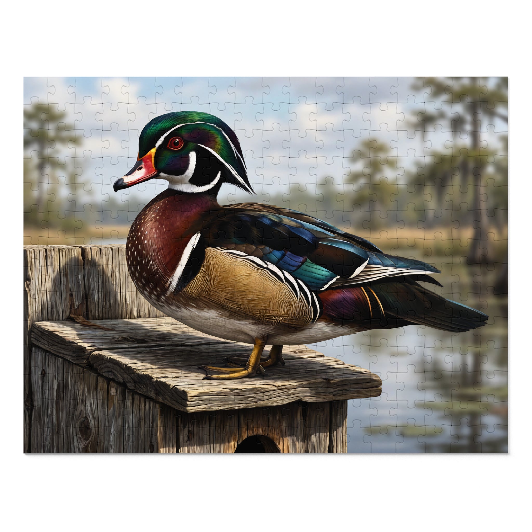 Wood Duck Jigsaw Puzzle with Tin — 500-Piece Nature Puzzle Gift