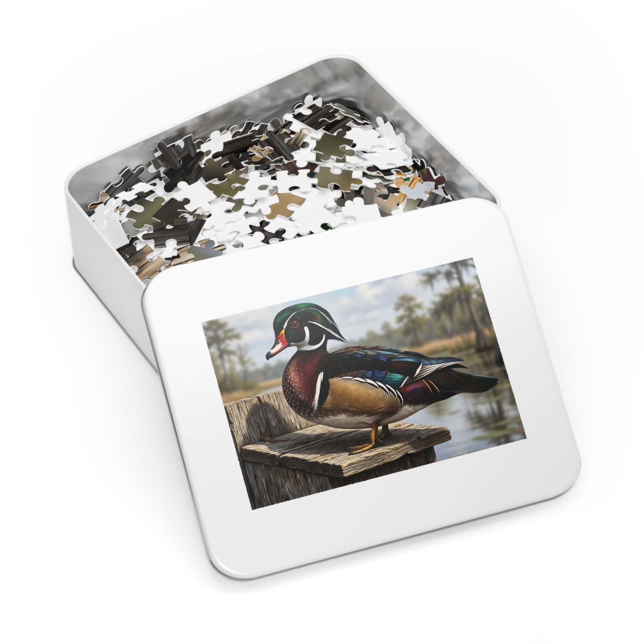 Wood Duck Jigsaw Puzzle with Tin — 500-Piece Nature Puzzle Gift
