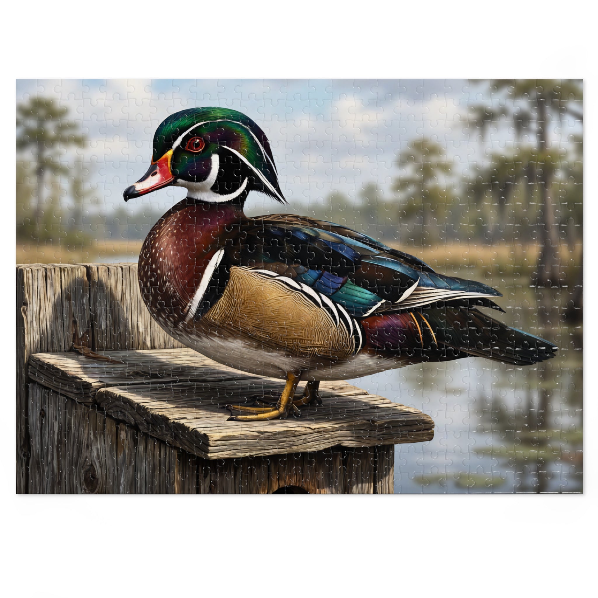 Wood Duck Jigsaw Puzzle with Tin — 500-Piece Nature Puzzle Gift