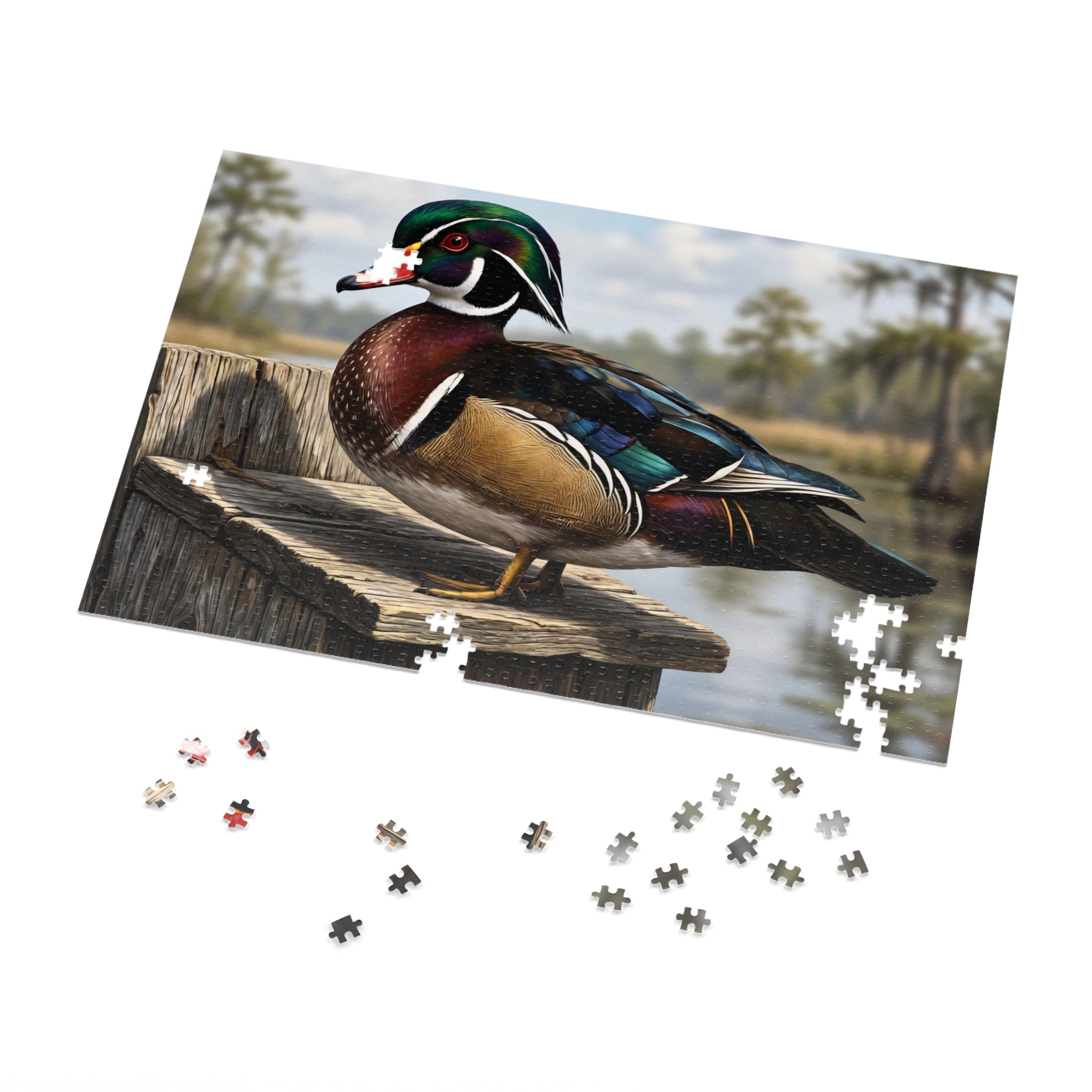 Wood Duck Jigsaw Puzzle with Tin — 500-Piece Nature Puzzle Gift