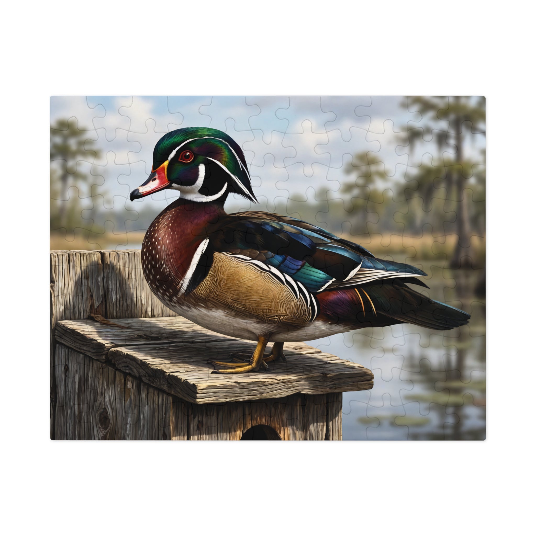 Wood Duck Jigsaw Puzzle with Tin — 500-Piece Nature Puzzle Gift