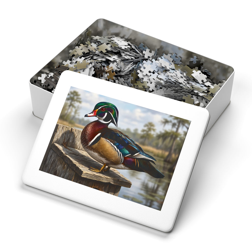 Wood Duck Jigsaw Puzzle with Tin — 500-Piece Nature Puzzle Gift