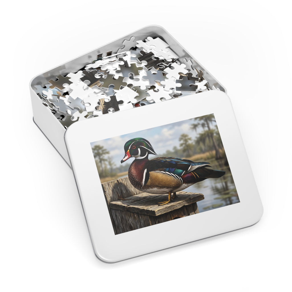 Wood Duck Jigsaw Puzzle with Tin — 500-Piece Nature Puzzle Gift