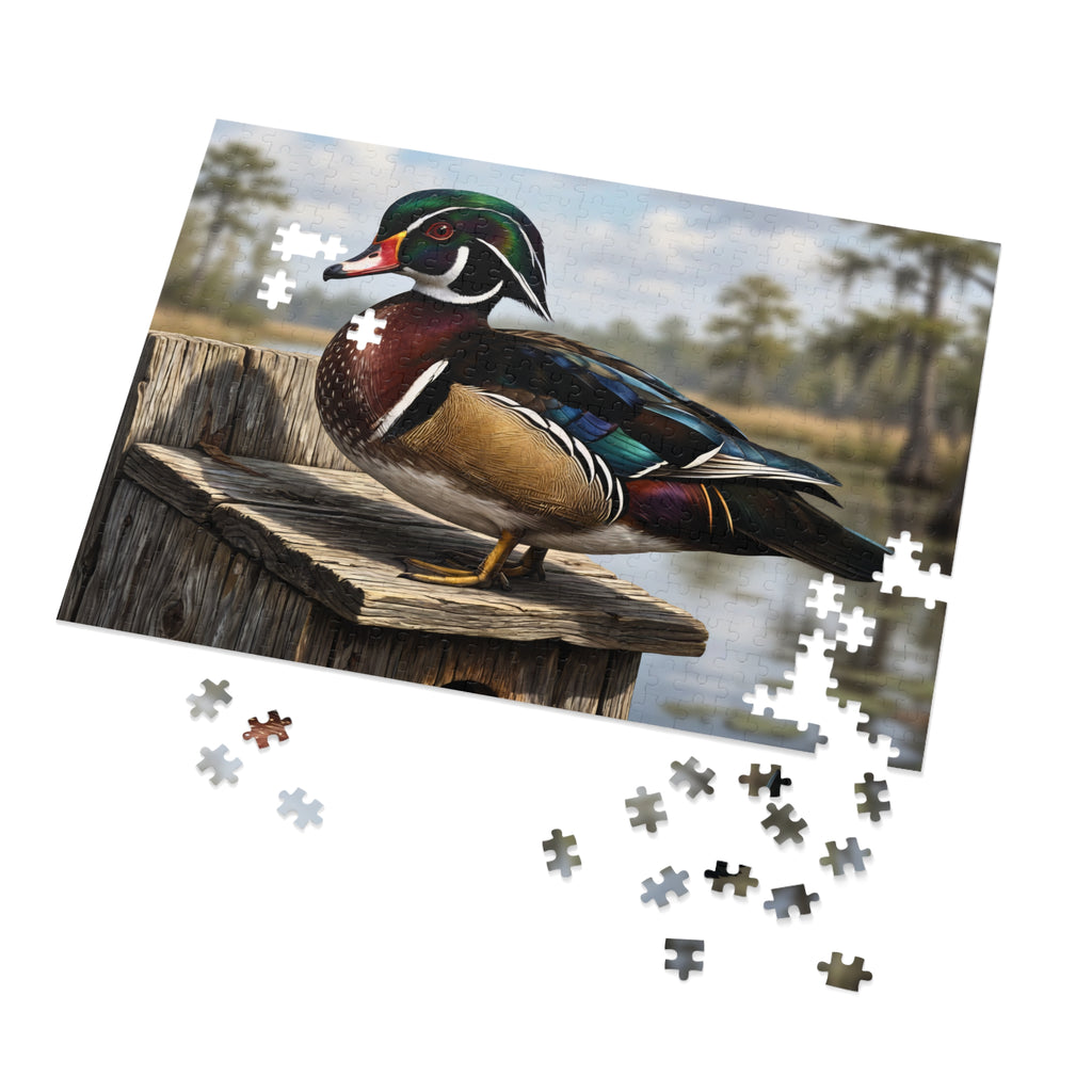 Wood Duck Jigsaw Puzzle with Tin — 500-Piece Nature Puzzle Gift